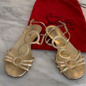 Christian Louboutin Metallic Gold Sandals